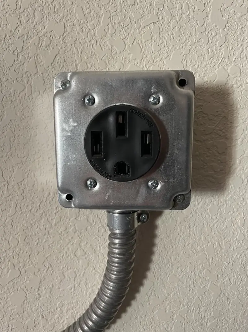 NEMA 14-50 outlet installed for Smart Home Electrical in Carlsbad
